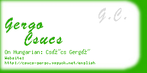 gergo csucs business card